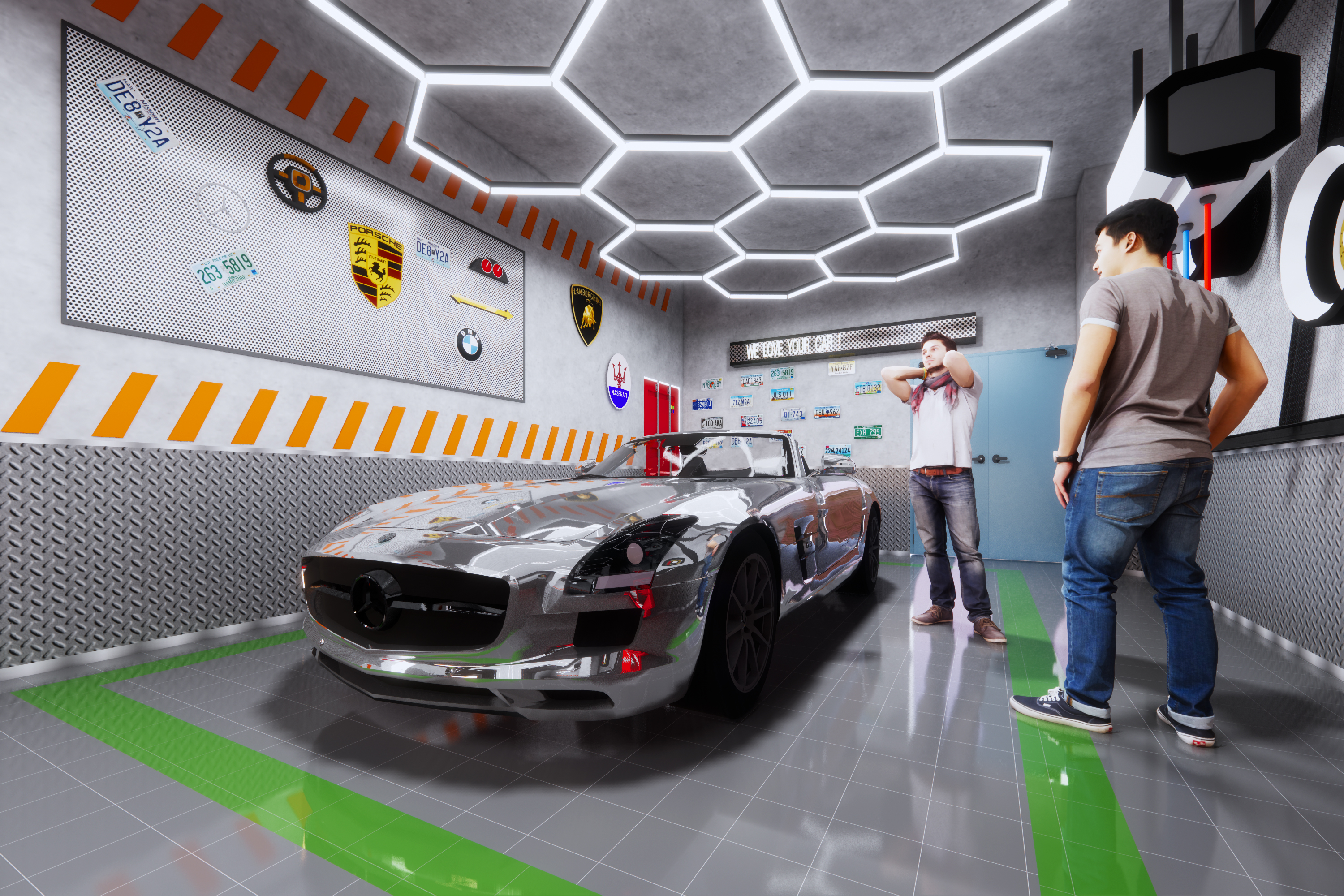 汽車美容維修店鋪裝修設(shè)計(jì)效果圖