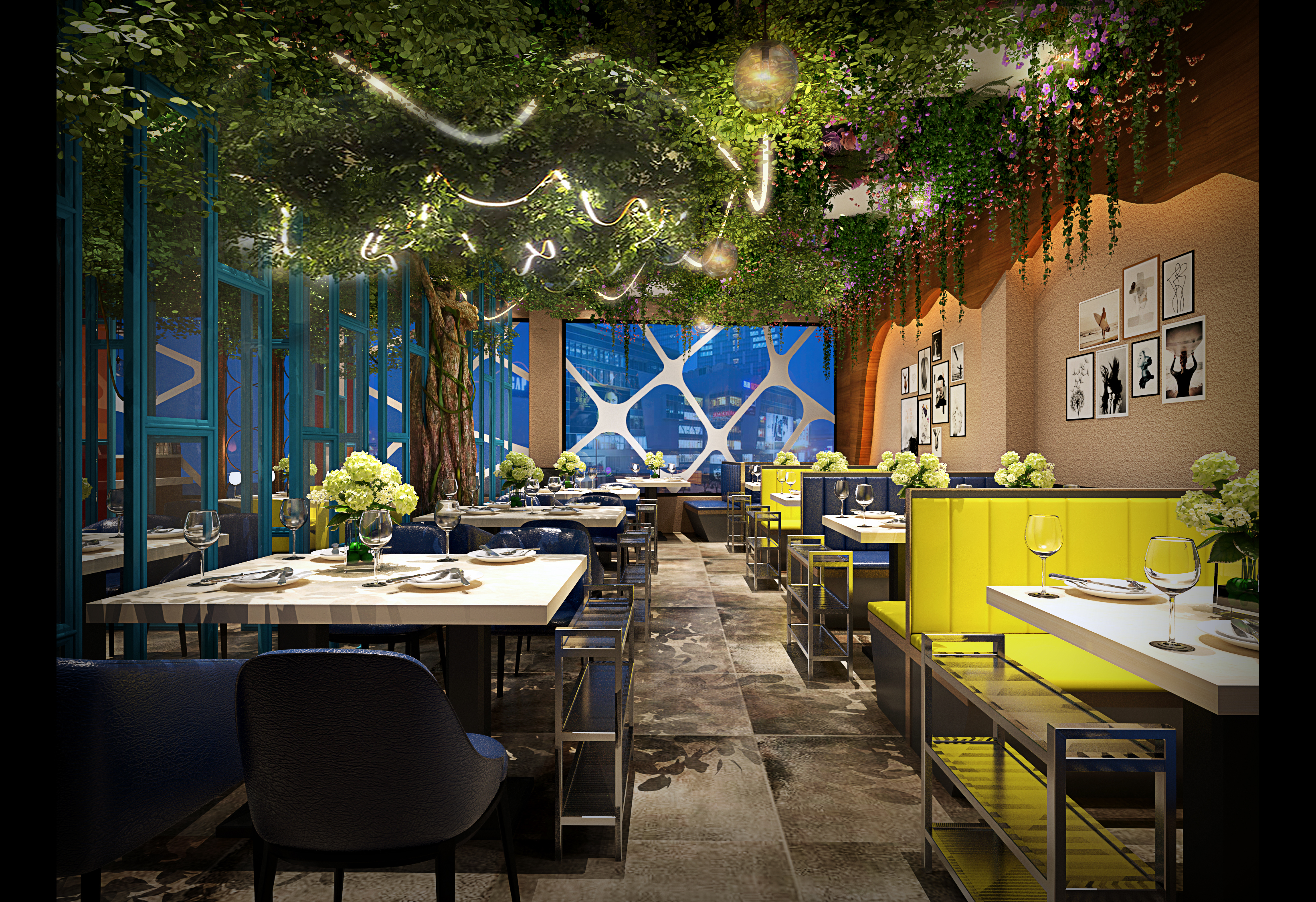 成都豆撈加盟店鋪裝修設(shè)計效果圖