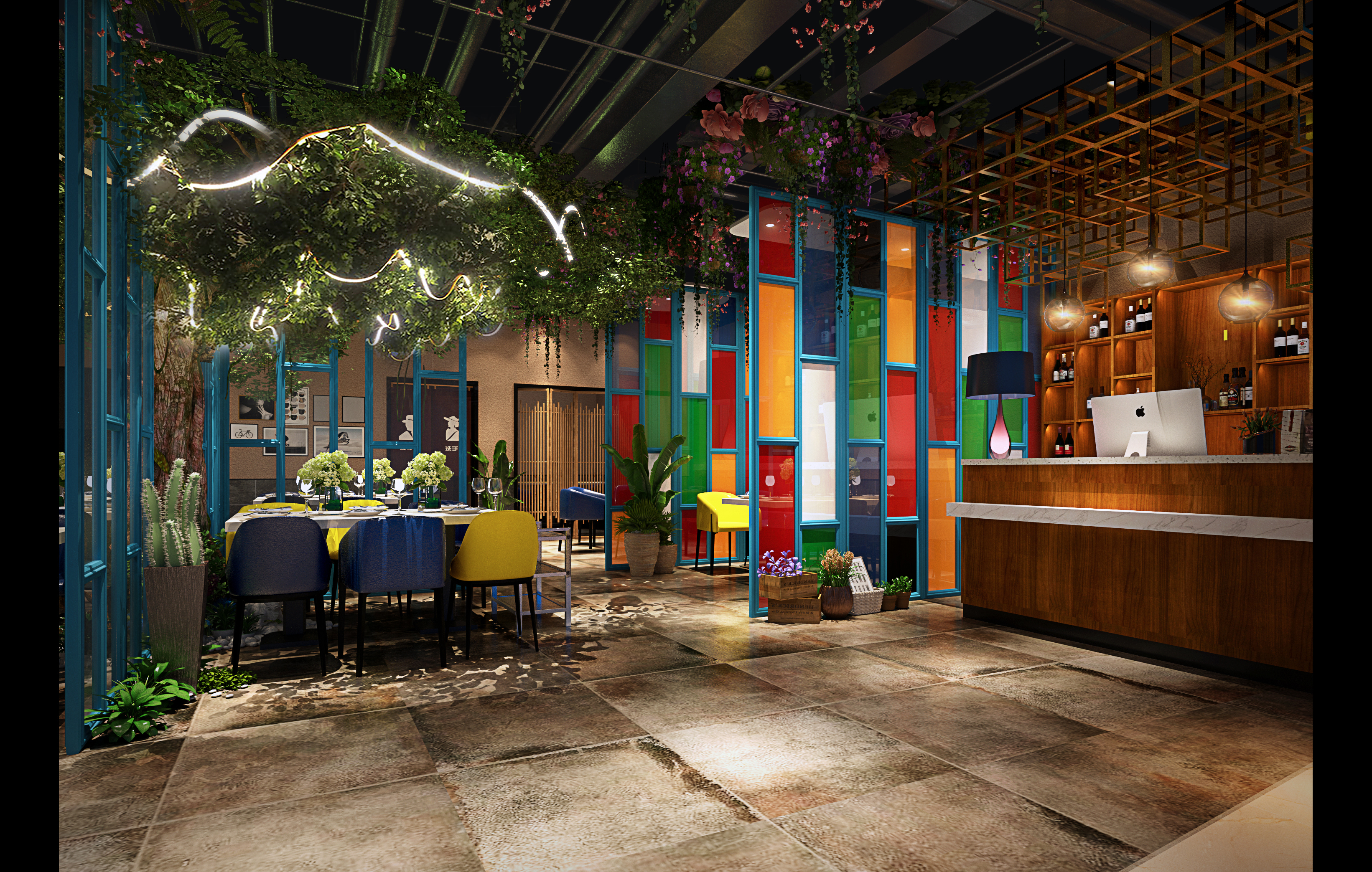 成都豆撈加盟店鋪裝修設(shè)計效果圖