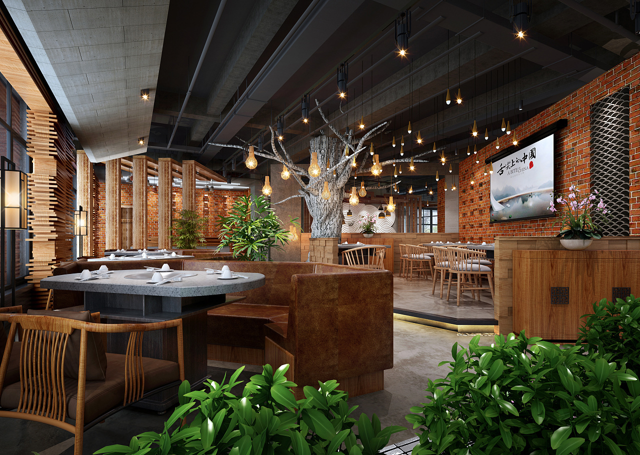 成都火鍋店裝修設(shè)計(jì)效果圖