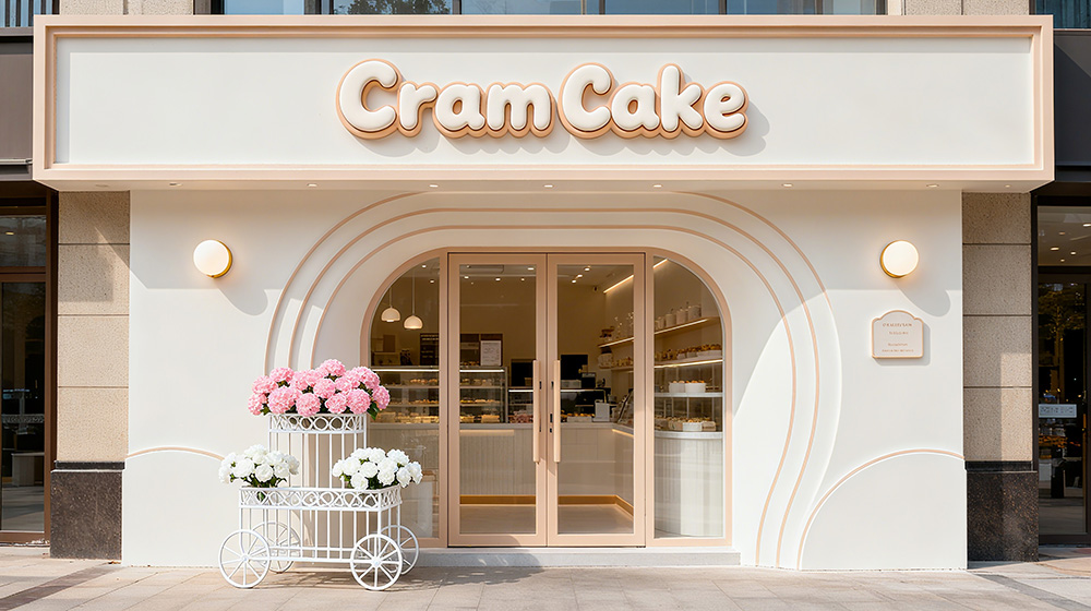 第6張蛋糕店門頭裝修設(shè)計(jì)效果圖